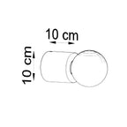 Schéma coté du Salgado : diamètre 10 cm, hauteur 10 cm