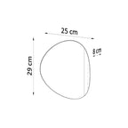 Schéma des dimensions de l'applique Senses blanc
