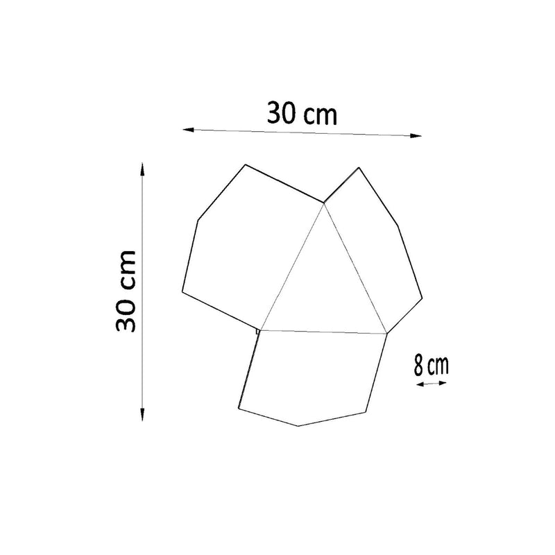 Dimensions Applique Tre acier blanc G9