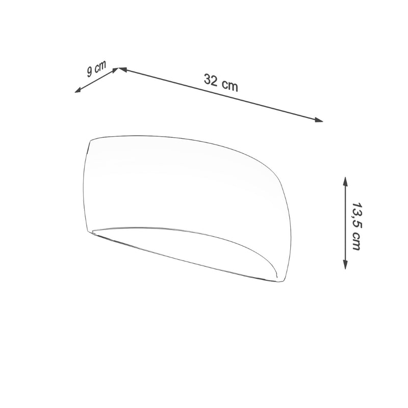 Dimensions Pontius Glossy White Ceramic Wall Light G9