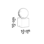 Schéma coté de l'Ariz : 10 cm de côté, hauteur 10 cm