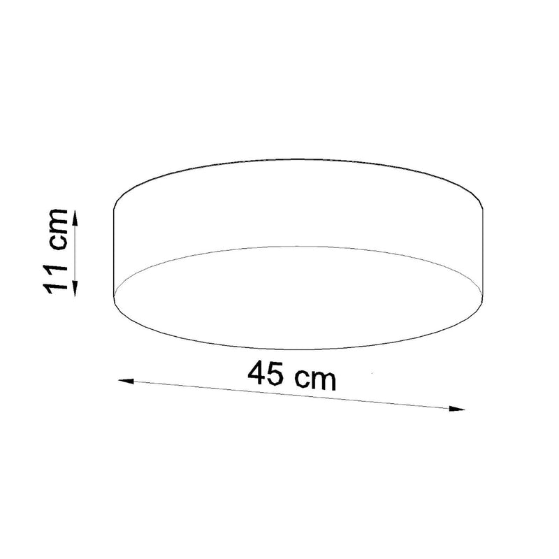 Dimensions Plafón Arena 45 PVC blanco