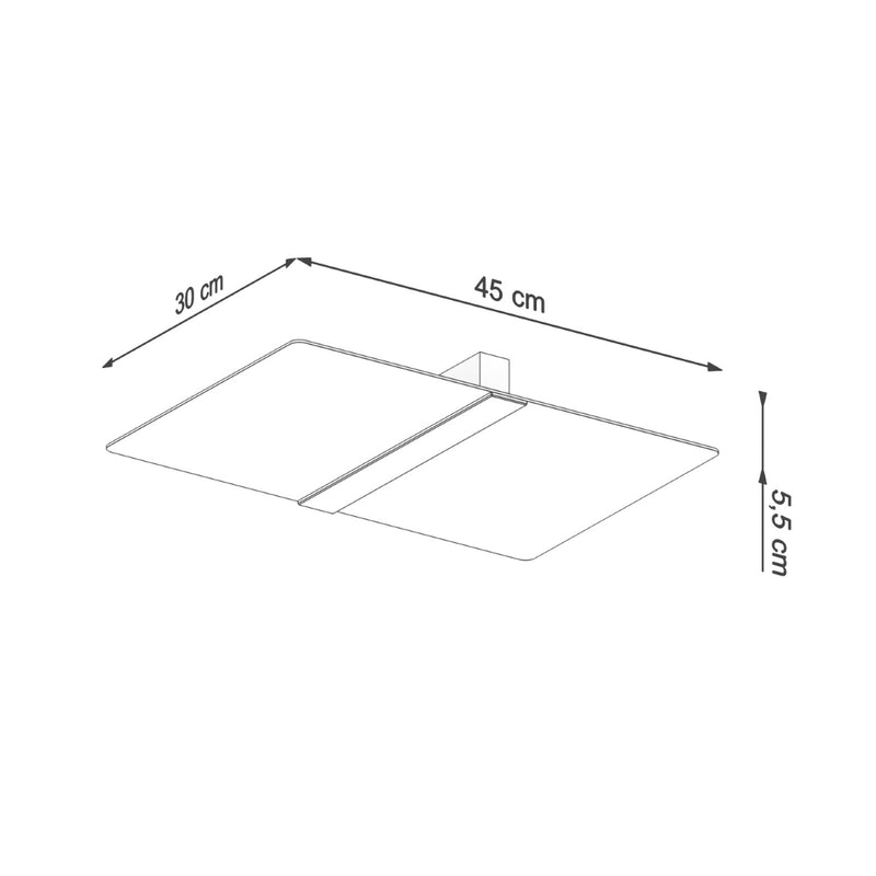 Dimensions Plafón Azalia cristal opal blanco G9