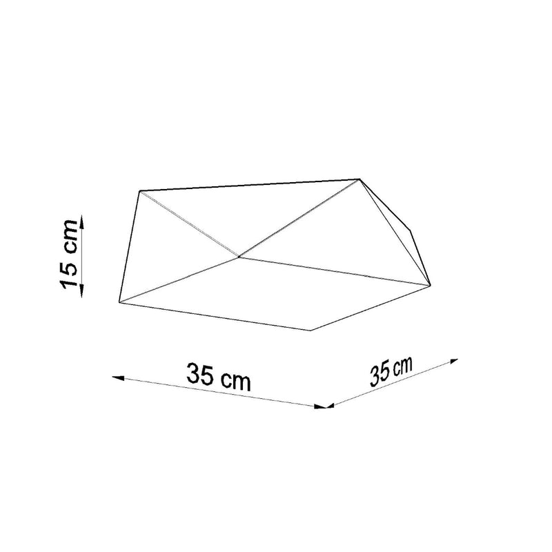 Dimensions Deckenleuchte Hexa 35 weiß E27
