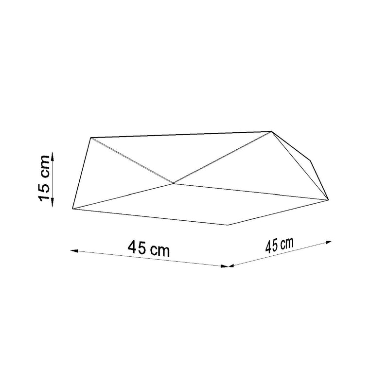 Dimensions Hexa 45 silver ceiling light E27