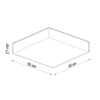 Schéma des dimensions du plafonnier Horus 55 noir