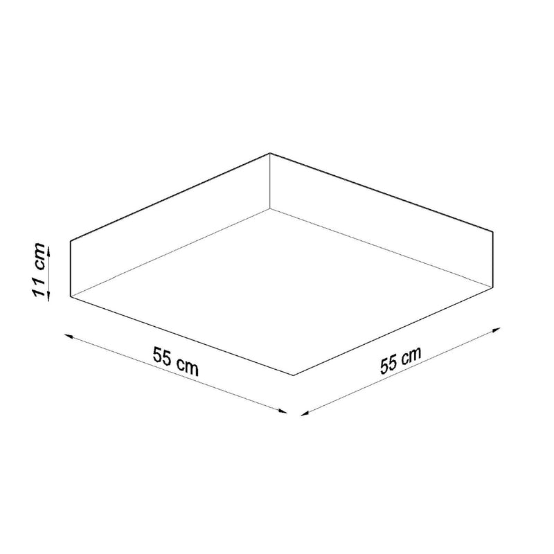 Dimensions Deckenleuchte Horus 55 PVC schwarz