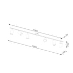 Schéma coté du Plafonnier Lemmi 6 acier blanc GU10