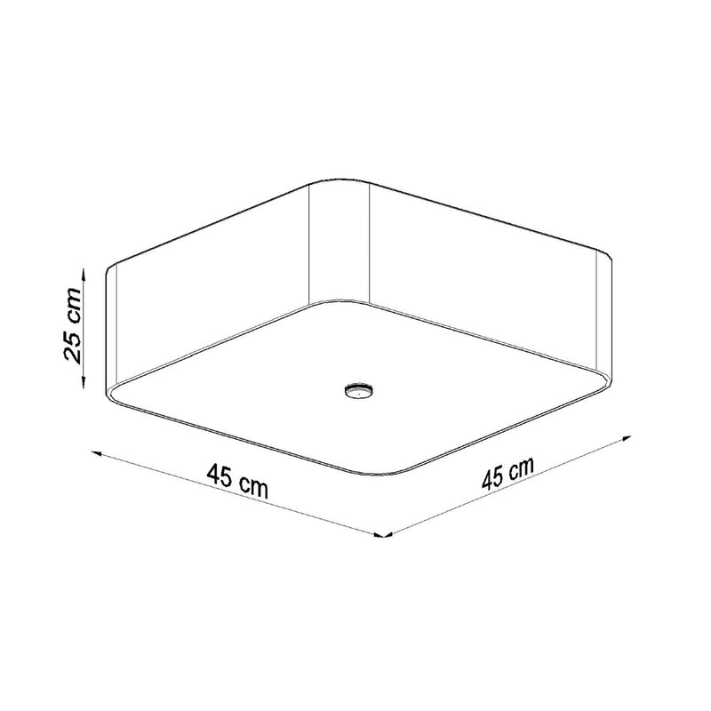 Dimensions Plafonnier Lokko 45 tissu blanc E27
