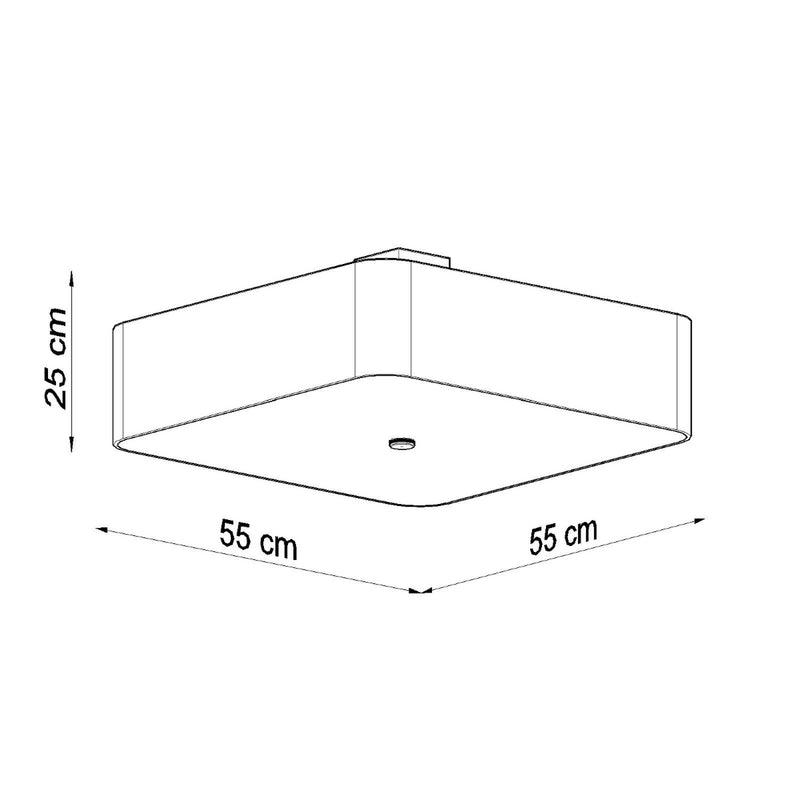 Dimensions Plafonnier Lokko 55 tissu noir E27