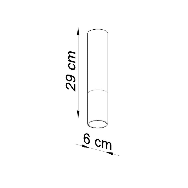 Dimensions Loopez ceiling light black and copper steel GU10