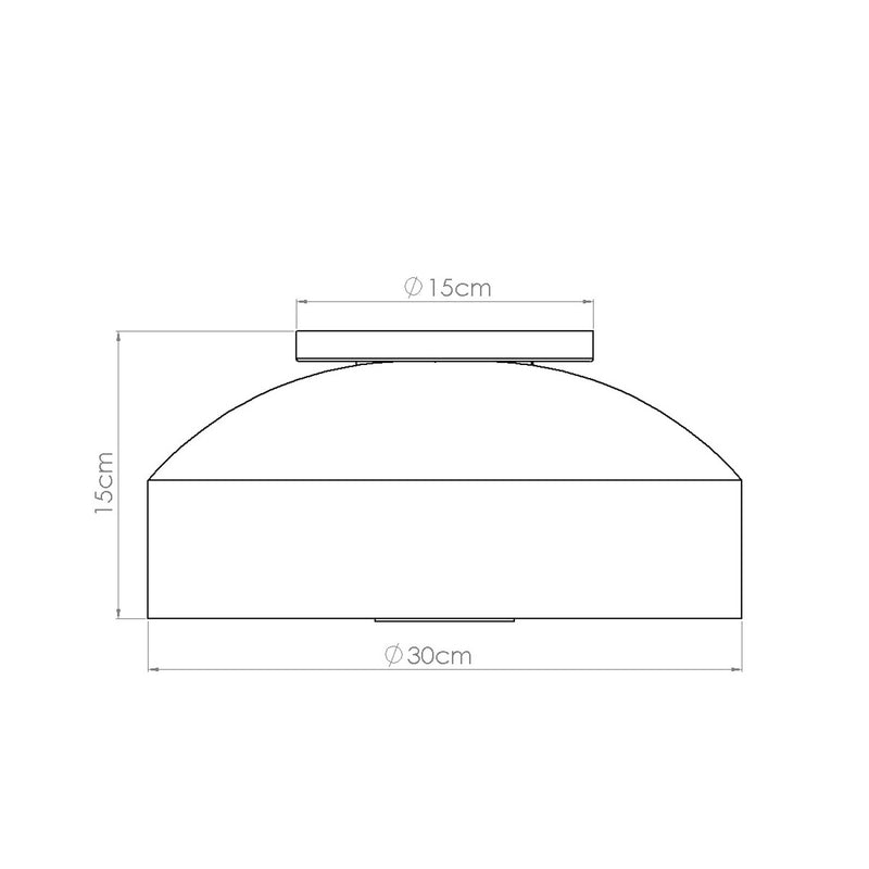 Dimensions Plafón Omiq metal negro E27
