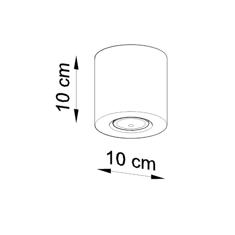 Dimensions Plafonnier Orbis bois naturel GU10