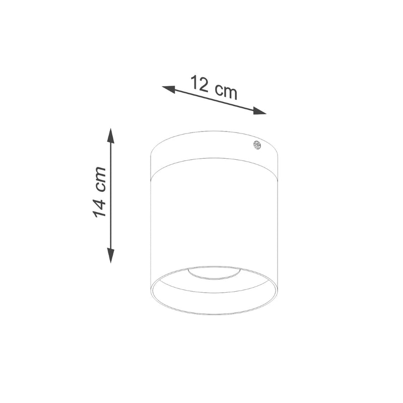 Dimensions Plafonnier Rif bois et acier blanc GU10
