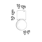 Schéma coté du Salgado : diamètre 10 cm, hauteur 10 cm