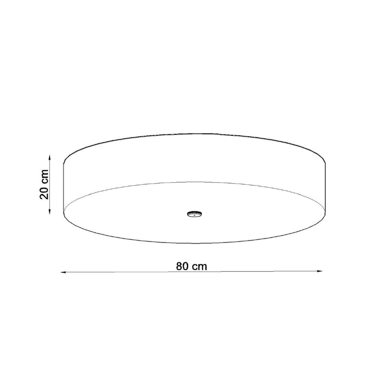 Dimensions Plafonnier Skala 80 tissu blanc E27