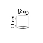 Schéma coté du Tiube : 12 x 12 cm, hauteur 11 cm