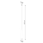 Schéma coté : Suspension Electra béton gris GU10