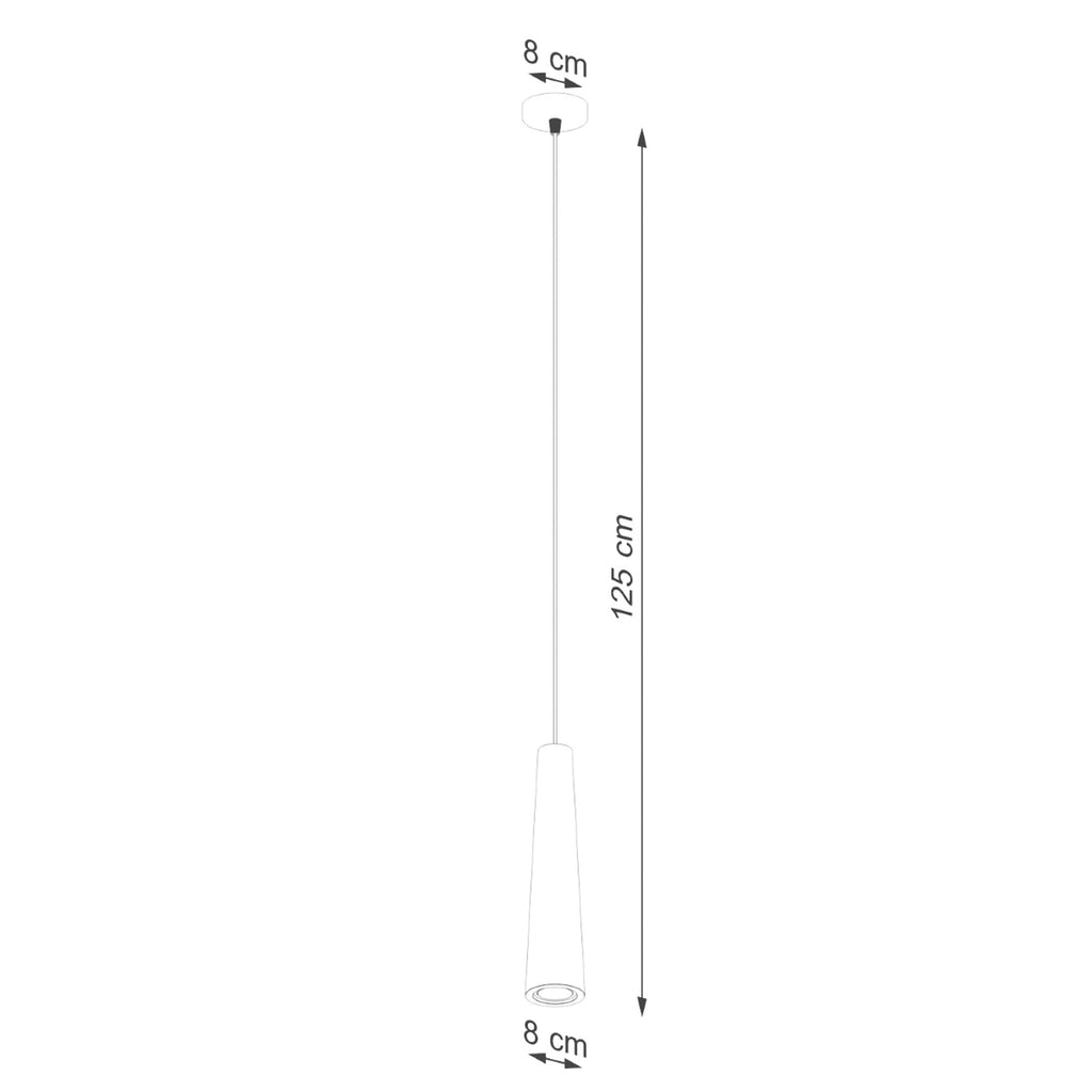 Schéma coté : Suspension Electra béton noir GU10