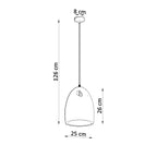 Schéma des dimensions de la suspension Bukano