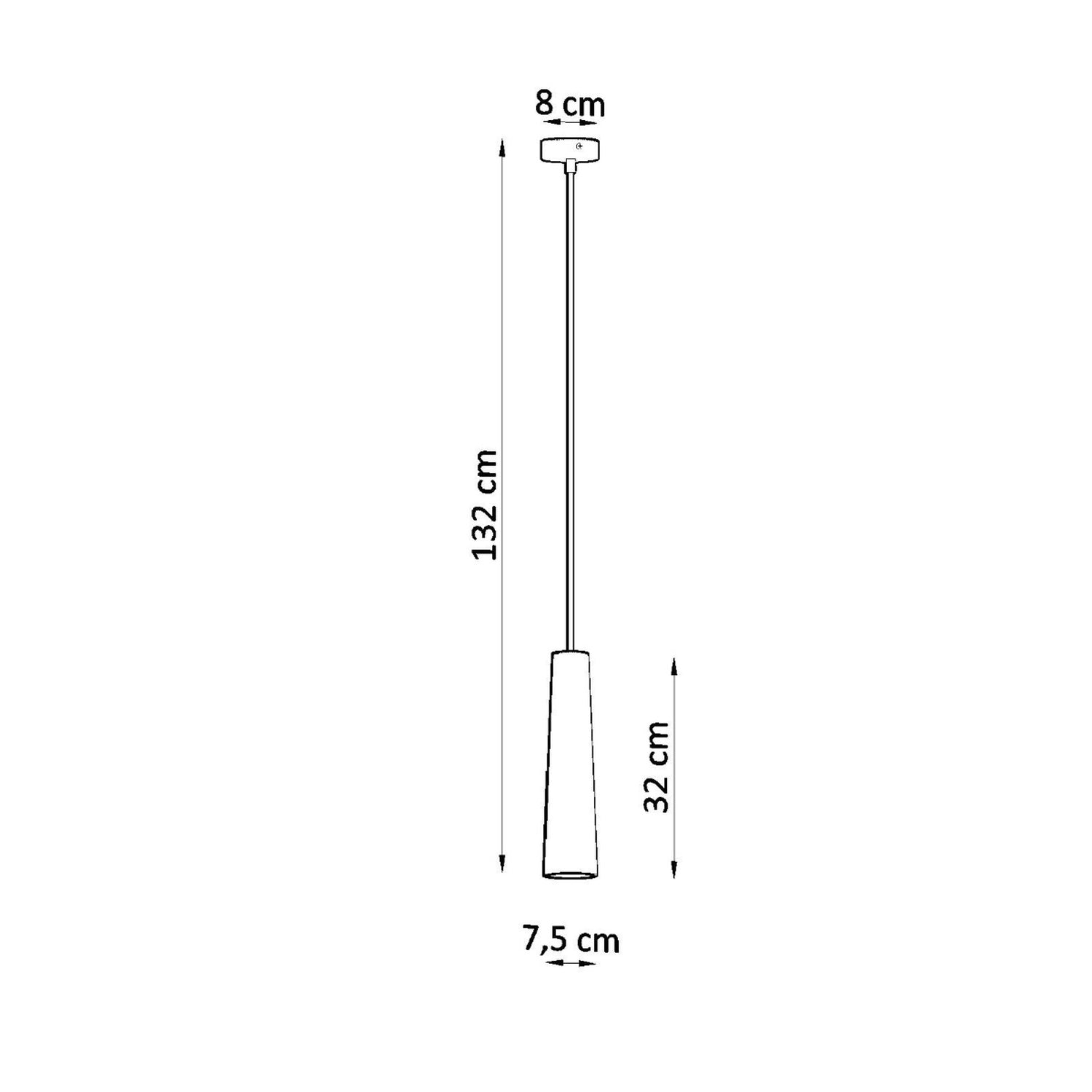 Schéma des dimensions de la suspension Electra