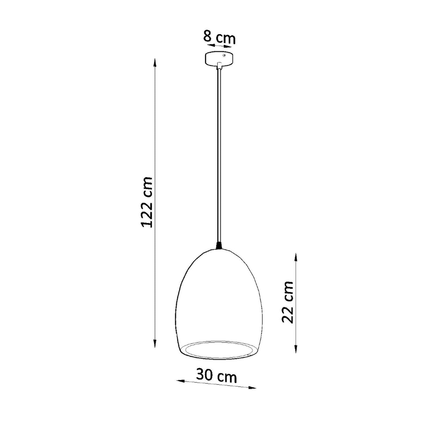 Schéma des dimensions de la suspension Flawiusz