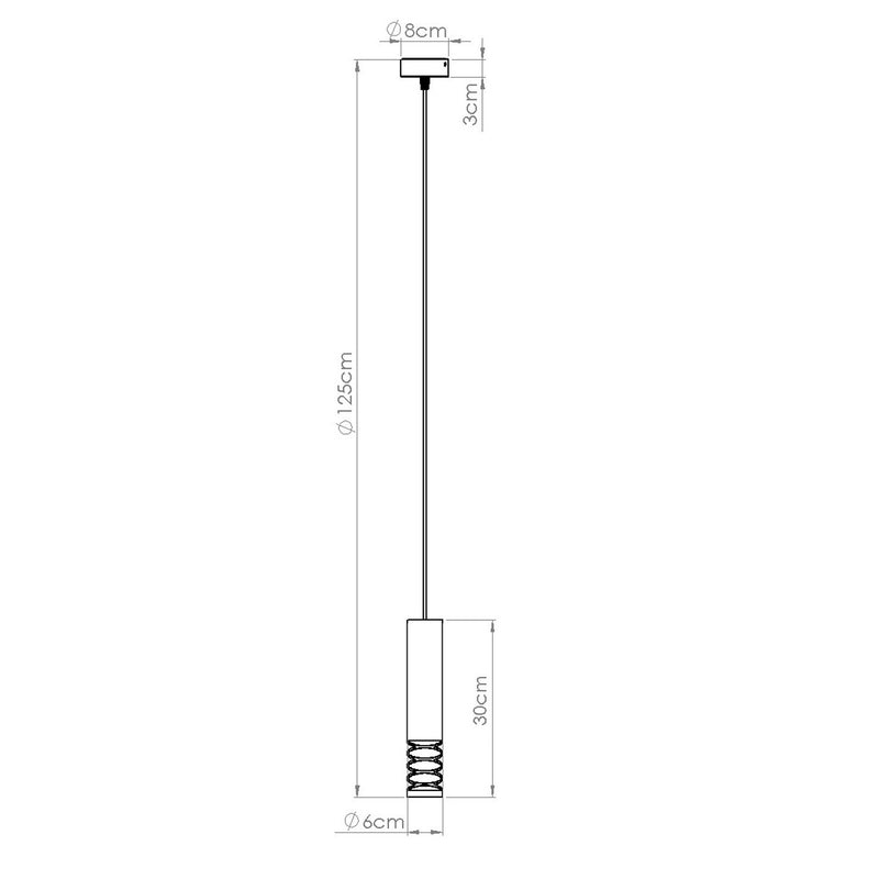 Dimensions Lami Pendelleuchte, gelochter weißer Stahl, GU10