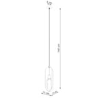 Schéma coté : Suspension Nicus métal blanc E27