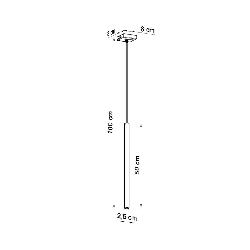 Dimensions Suspension Pastelo 1 acier noir G9