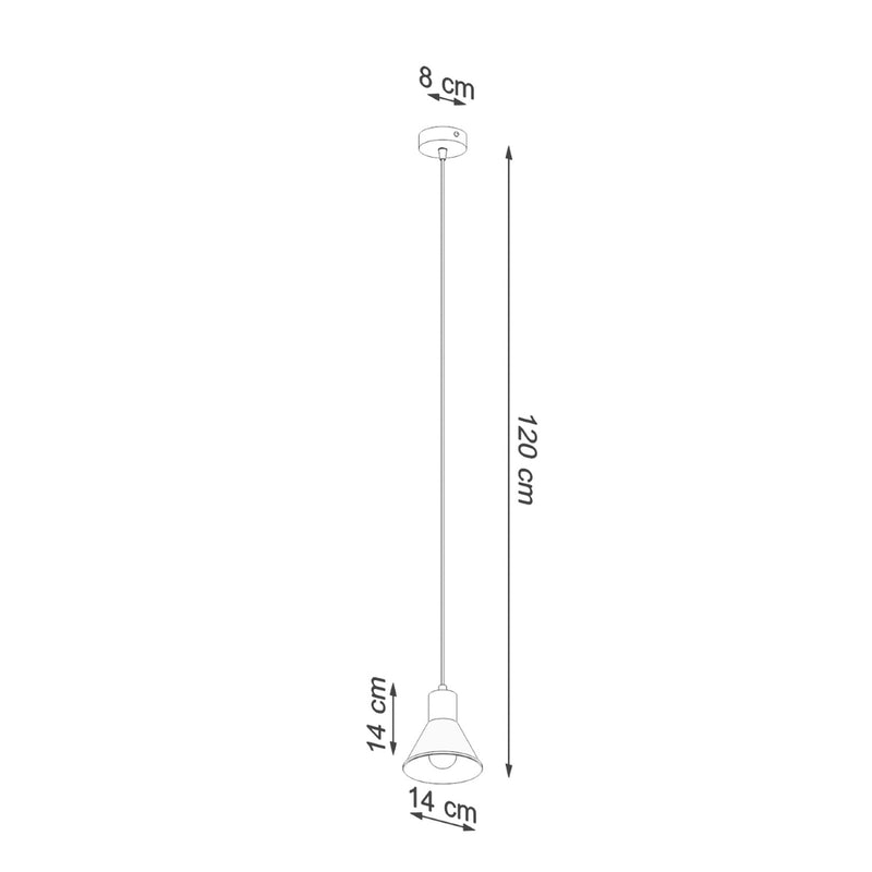 Dimensions Hängeleuchte Taleja 1 Metall weiß E27