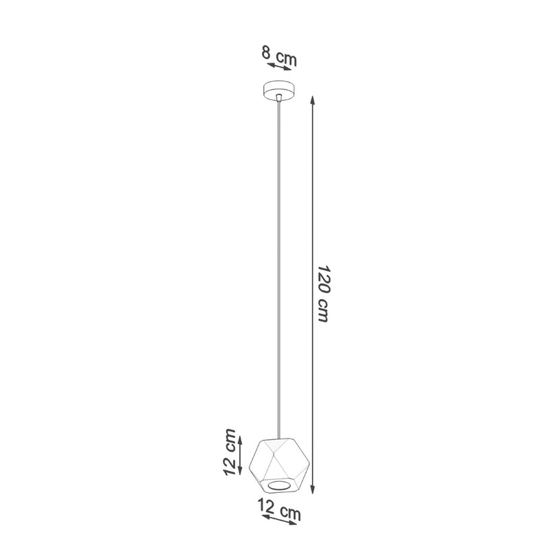 Dimensions Suspension Woody bois naturel GU10