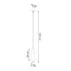 Schéma des dimensions de la suspension Zane 1 gris