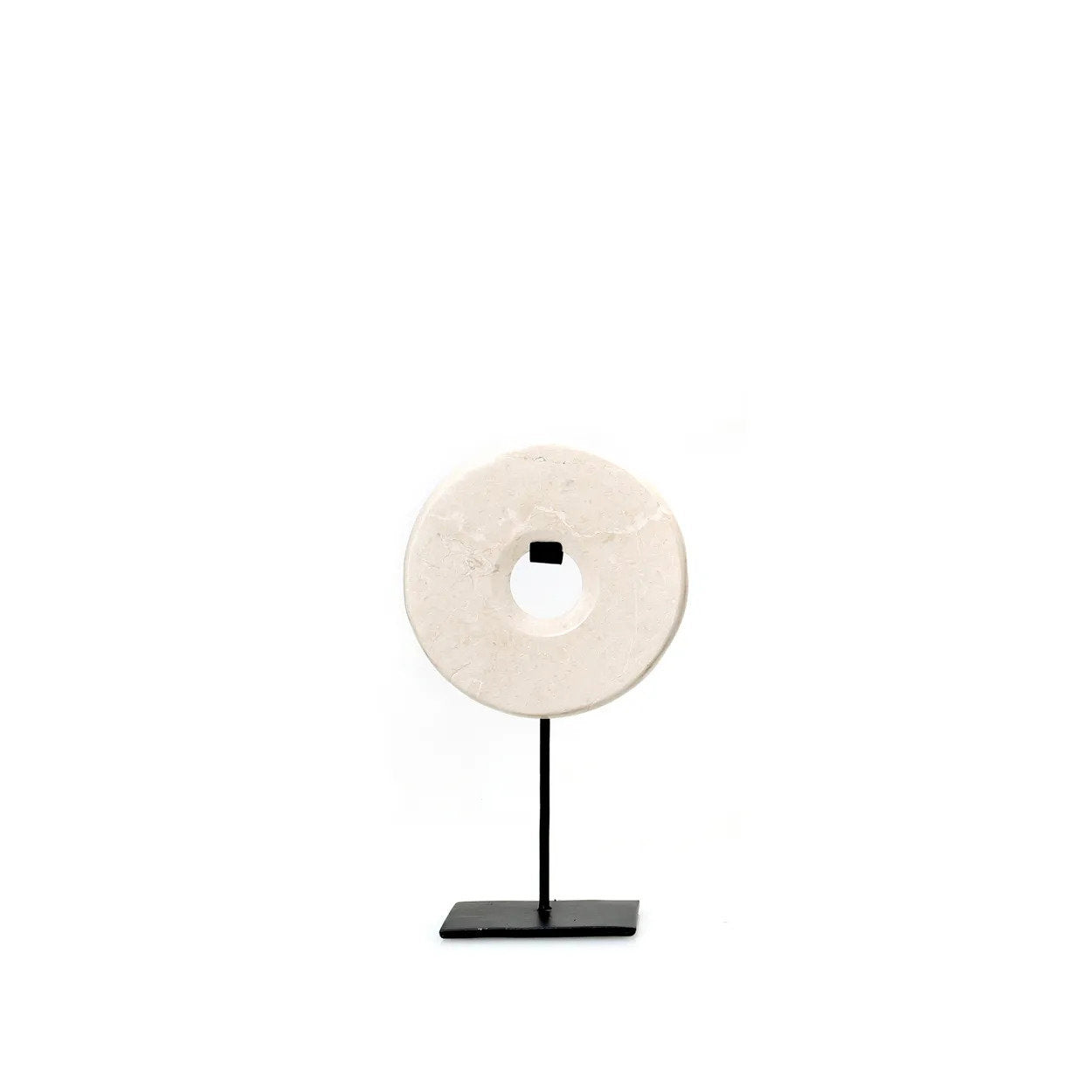 Disque de marbre blanc sur socle 15 cm, vue 4