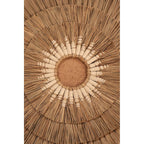 Disque mural Mengdong en herbe tressée 75 cm bague blanche, vue 3
