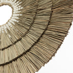 Disque mural Mengdong en herbe tressée 75 cm bague blanche, vue 5