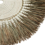 Disque mural Raffia Macramé 60 cm centre blanc, vue 6