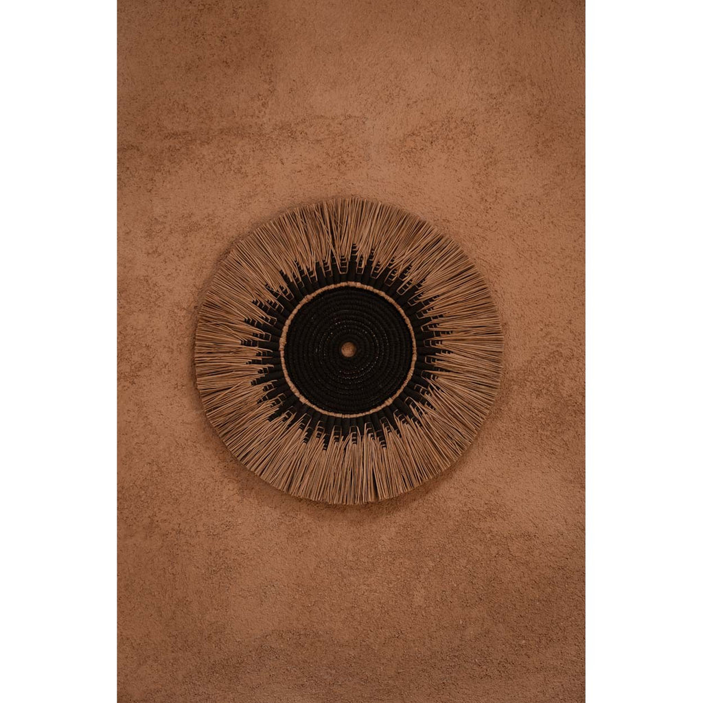 Disque mural Raffia Macramé 60 cm centre noir, vue 4