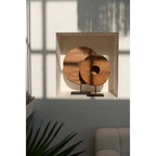 Disque de teck massif sur socle 48 cm en situation