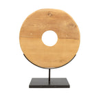 Disque de teck massif sur socle 48 cm