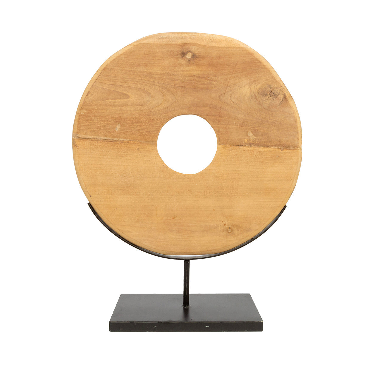 Disque de teck massif sur socle 48 cm
