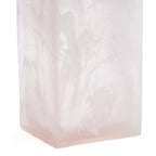 Distributeur de savon en résine marbrée rose et blanc 21 cm, vue 6