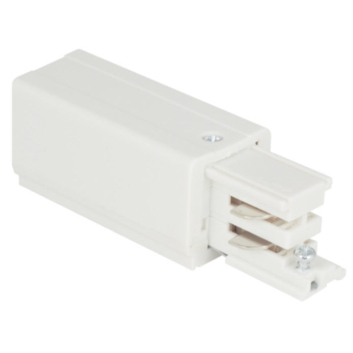 Embout d'alimentation, droite, pour rail triphasé blanc, vue 2