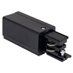 Embout d'alimentation, droite, pour rail triphasé noir, vue 2