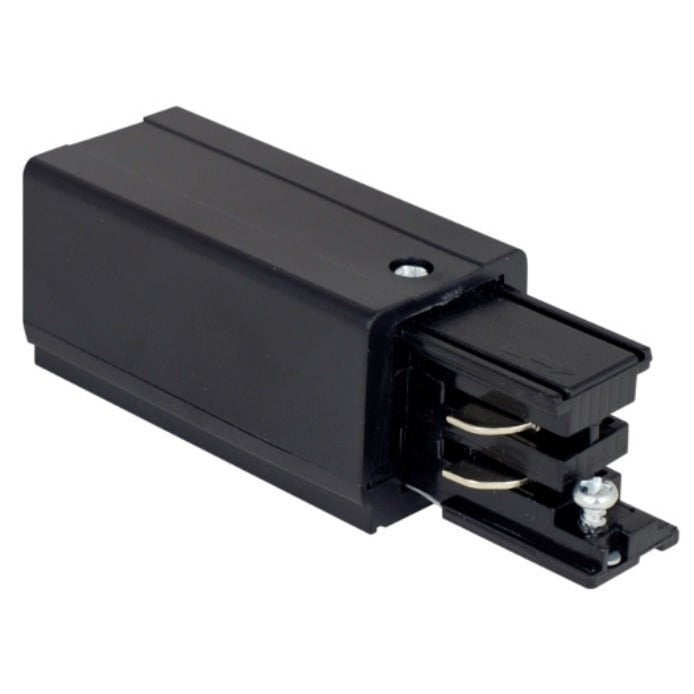 Embout d'alimentation, droite, pour rail triphasé noir, vue 2