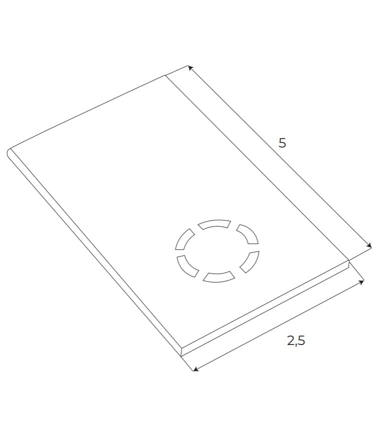 Dimensions Embout de finition Magnetic en saillie profil haut noir