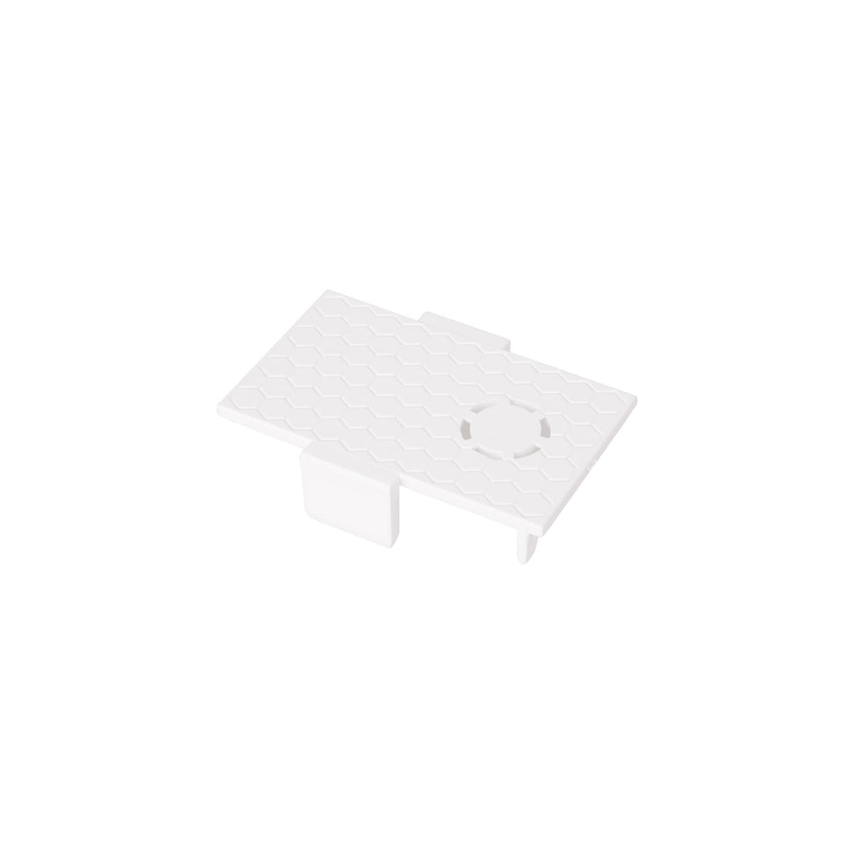 Embout de finition Magnetic encastré Plastique blanc plaque à relief alvéolé et pastille prédécoupée