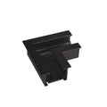 Équerre d'angle Micro11 noire en forme de L avec son profil de rail encastré sans cadre