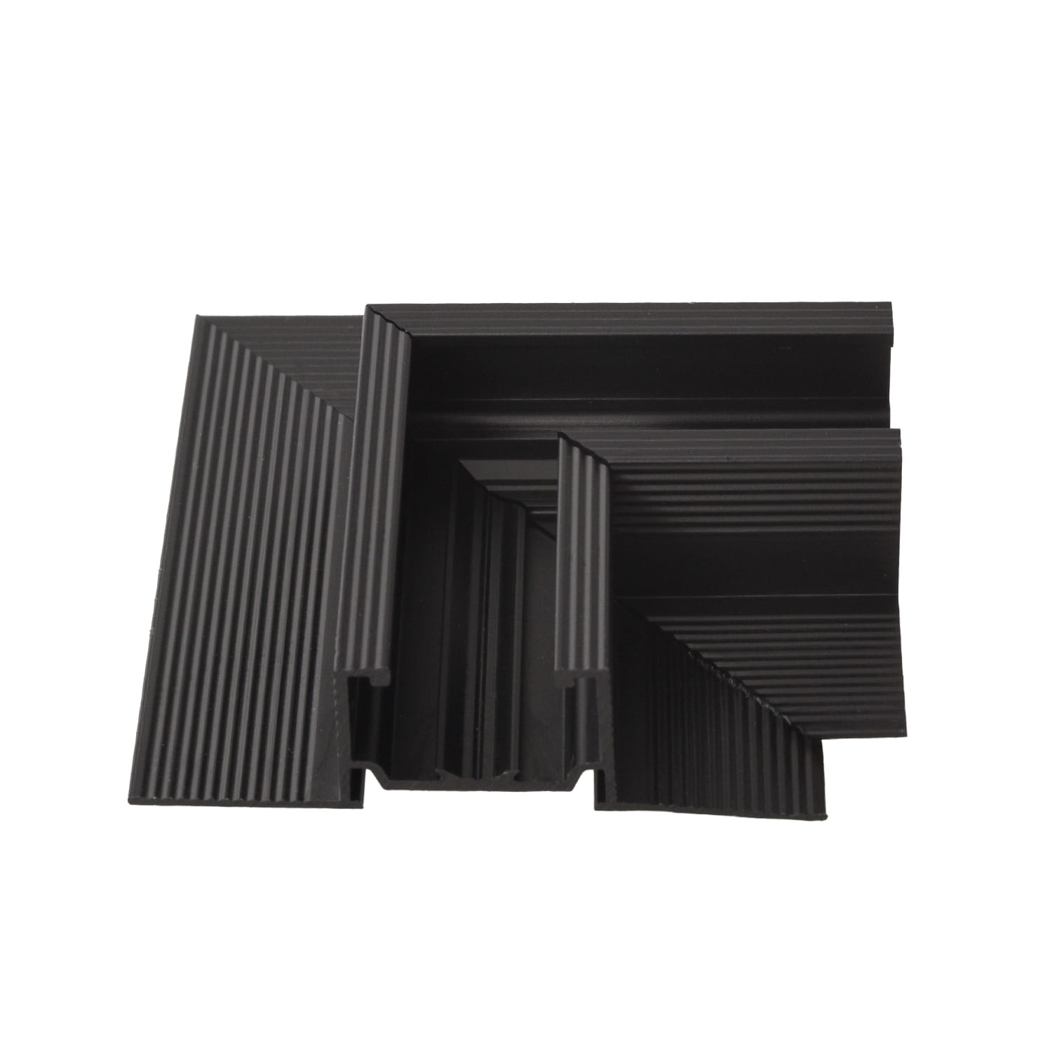 Équerre d'angle Micro11 encastrée à 90° noire