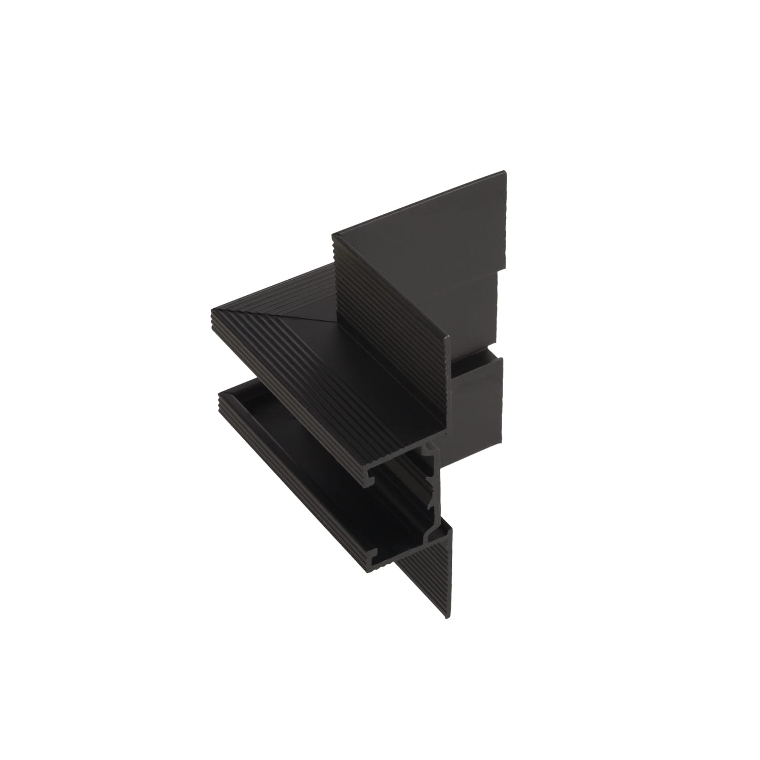 Équerre d'angle Micro11 encastrée extérieure noire