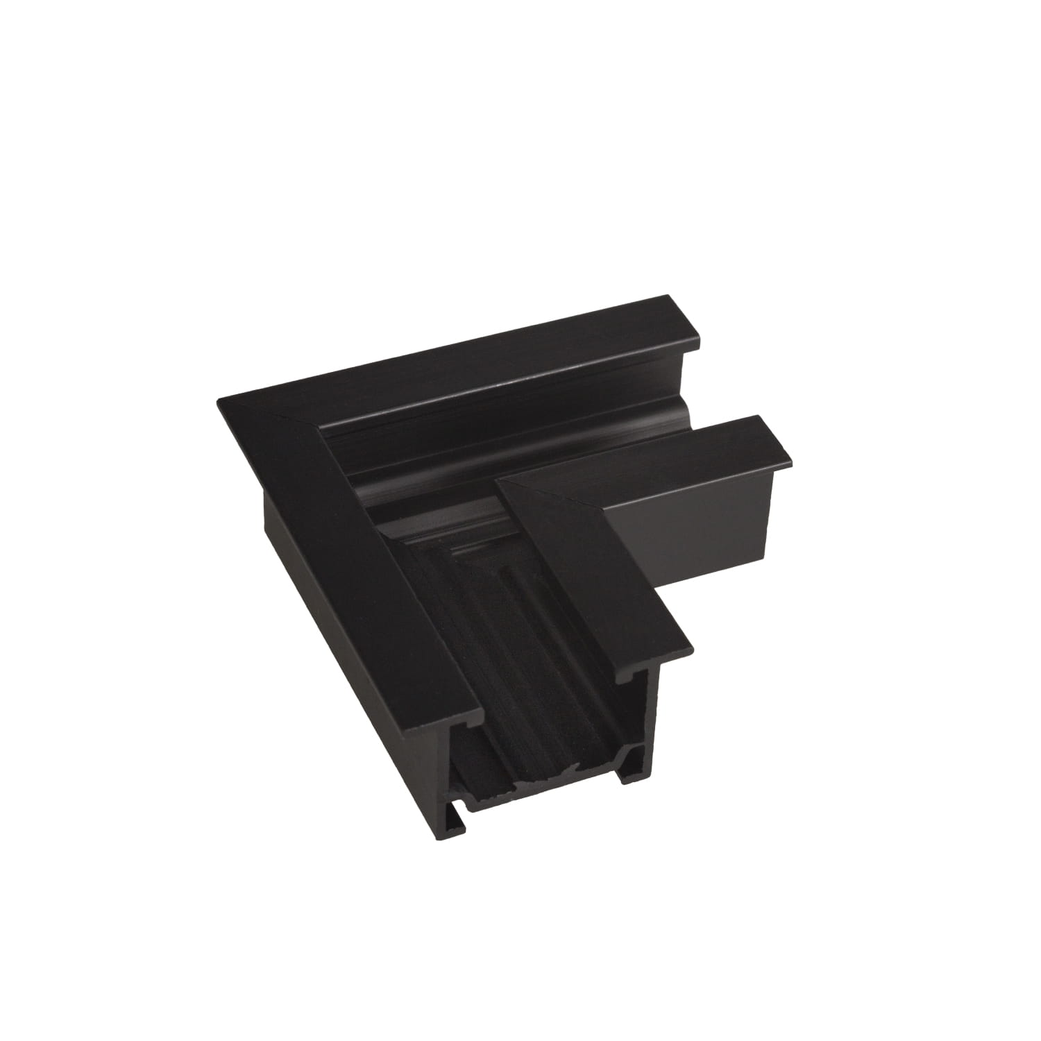 Équerre d'angle Micro11 encastrée sans cadre à 90° noire